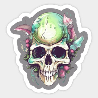 fantasy magic skull Sticker